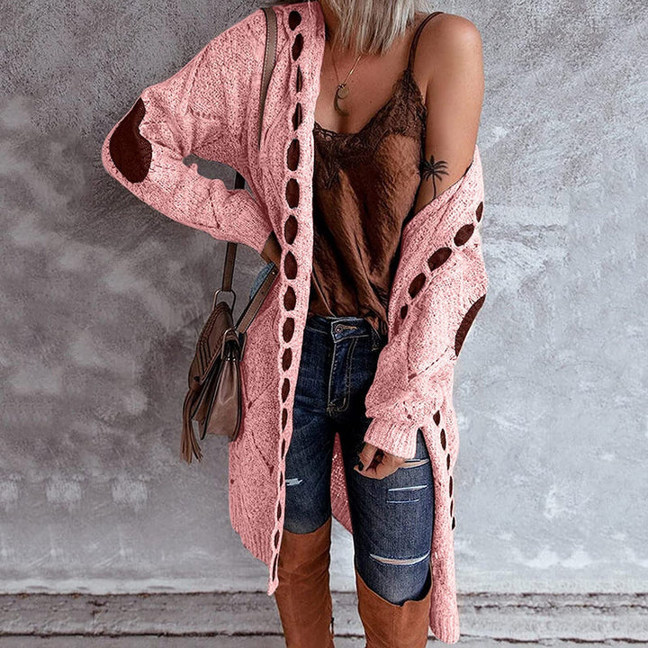 CALORA_ Noéla | Stijlvol Lang Vest met Capuchon