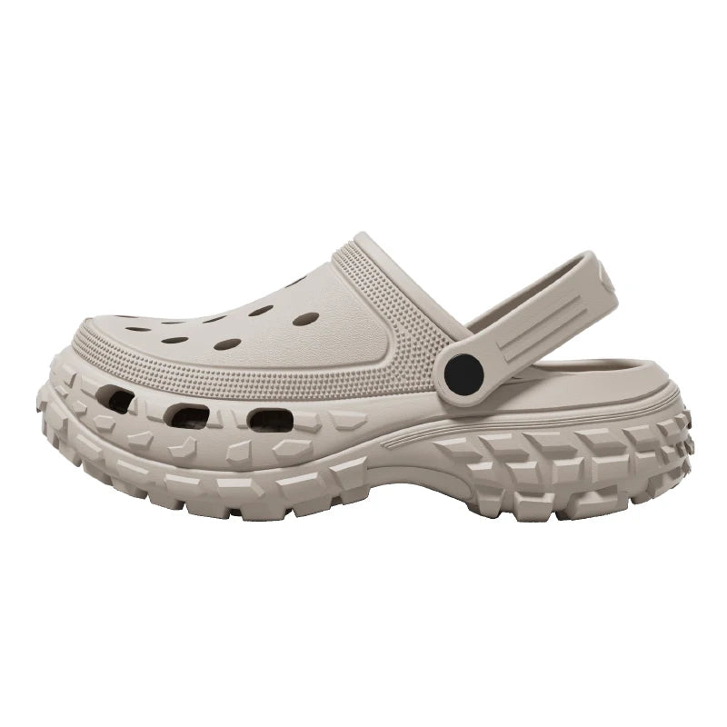 Non Slip Platform Kroks Sandalen Dames-Sandalen-Calora-Grijs-40-41-Calora