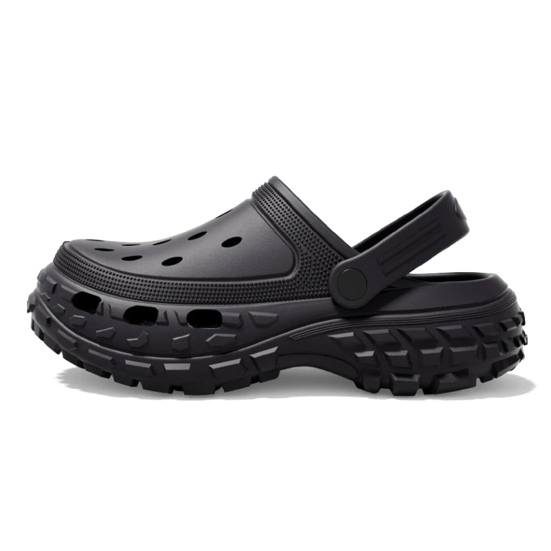 Non Slip Platform Kroks Sandalen Dames-Sandalen-Calora-Zwart-40-41-Calora