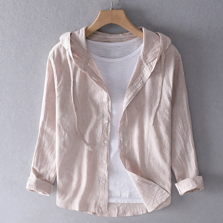 Norah | Ademend Linnen Overhemd-Overhemden-Calora-Beige-S-Calora