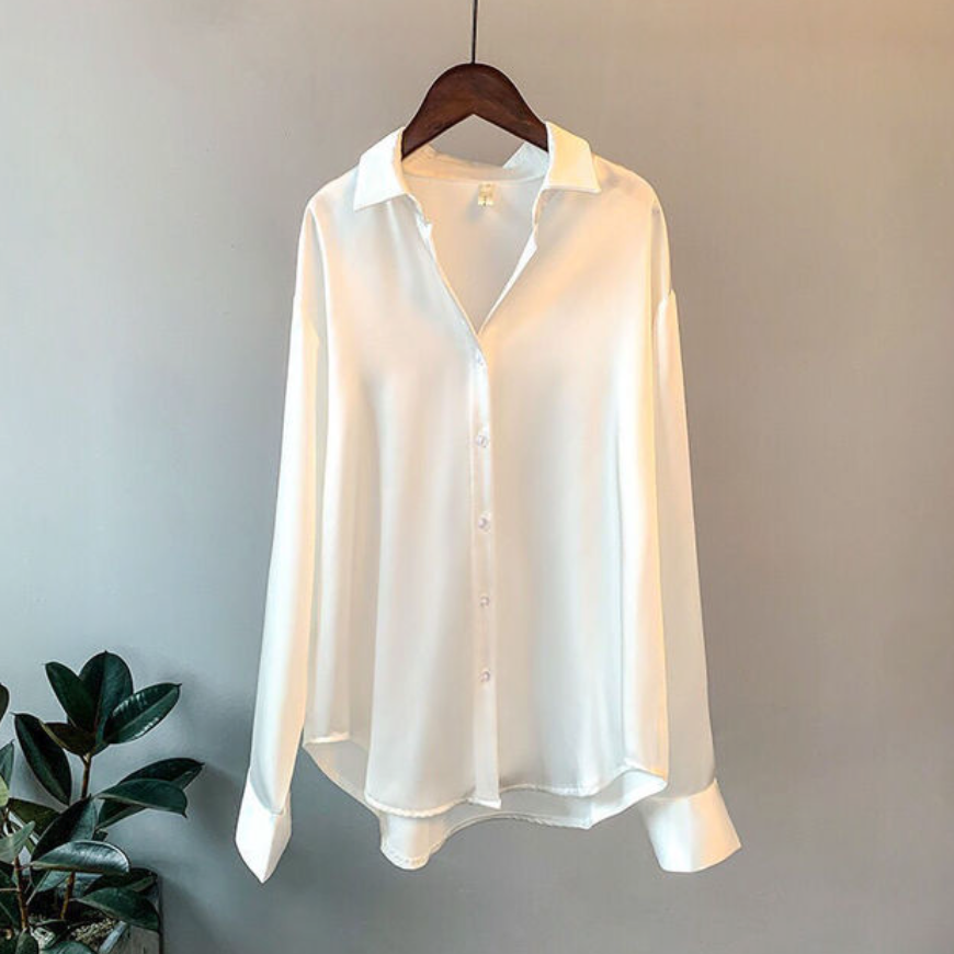 CALORA_ Norielle | Satijnen Dames Blouse