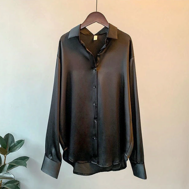 CALORA_ Norielle | Satijnen Dames Blouse