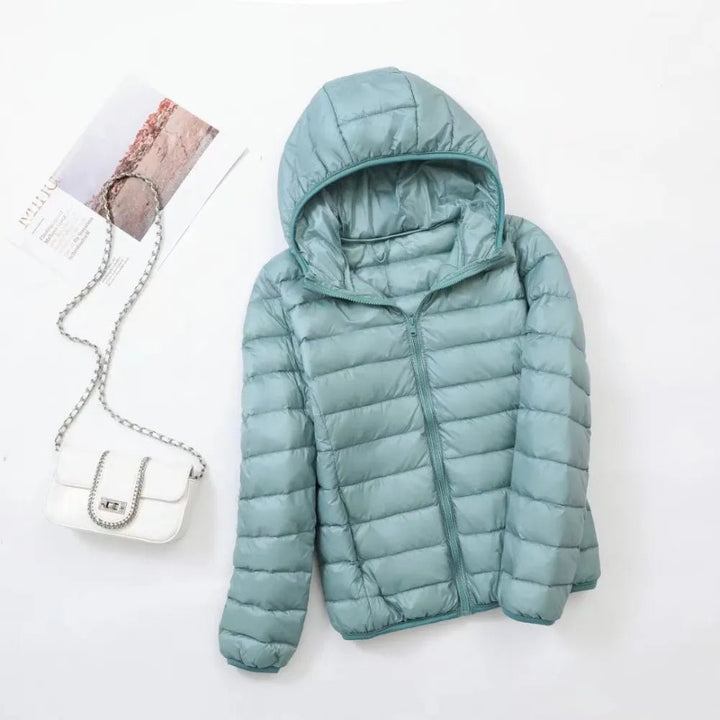 Nova | Licht & Slanke Dons Jas-Zomer Jassen-Calora-Licht Blauw-M-Calora