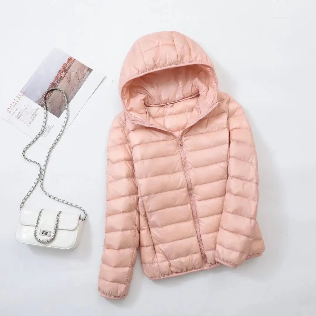 Nova | Licht & Slanke Dons Jas-Zomer Jassen-Calora-Roze-M-Calora
