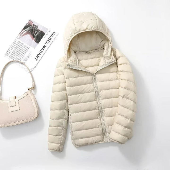 Nova | Licht & Slanke Dons Jas-Zomer Jassen-Calora-Wit-M-Calora