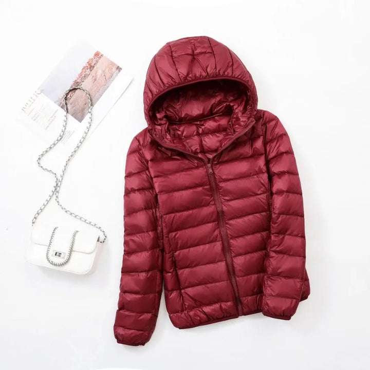 Nova | Licht & Slanke Dons Jas-Zomer Jassen-Calora-Zwart-M-Calora