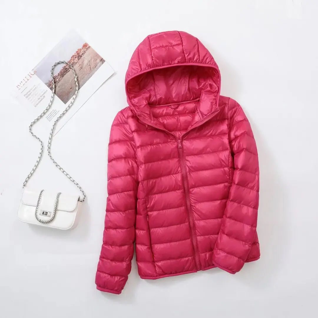 Nova | Licht & Slanke Dons Jas-Zomer Jassen-Calora-Zwart-M-Calora