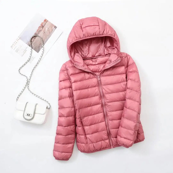 Nova | Licht & Slanke Dons Jas-Zomer Jassen-Calora-Zwart-M-Calora