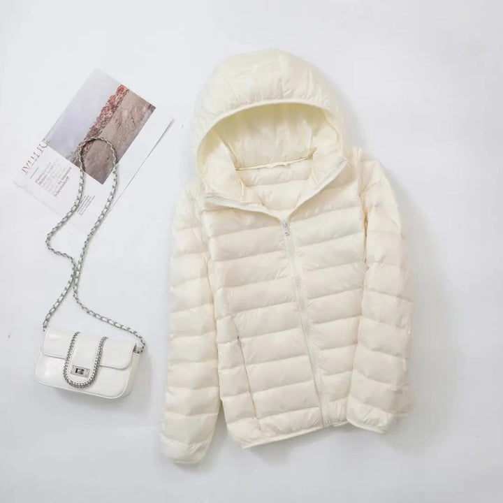 Nova | Licht & Slanke Dons Jas-Zomer Jassen-Calora-Zwart-M-Calora