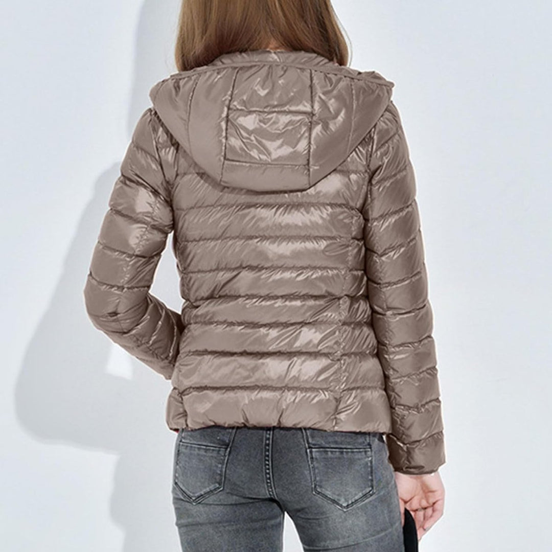 Nova | Licht & Slanke Dons Jas-Zomer Jassen-Calora-Zwart-M-Calora