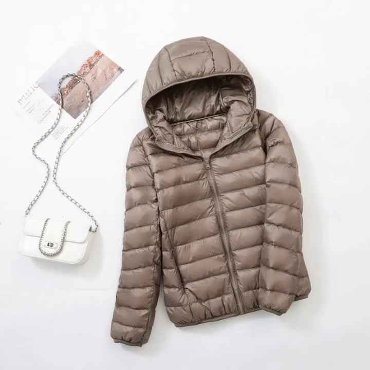 Nova | Licht & Slanke Dons Jas-Zomer Jassen-Calora-Zwart-M-Calora