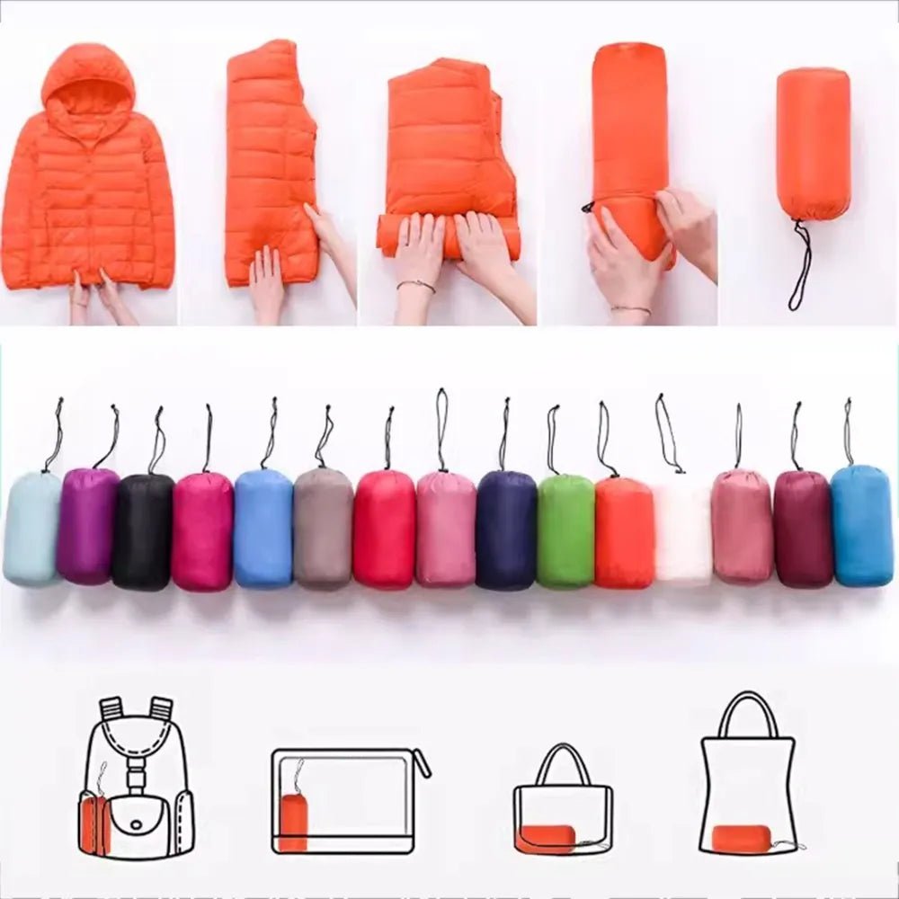 Nova | Licht & Slanke Dons Jas-Zomer Jassen-Calora-Zwart-M-Calora