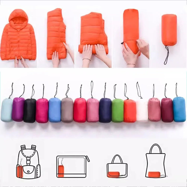 Nova | Licht & Slanke Dons Jas-Zomer Jassen-Calora-Zwart-M-Calora