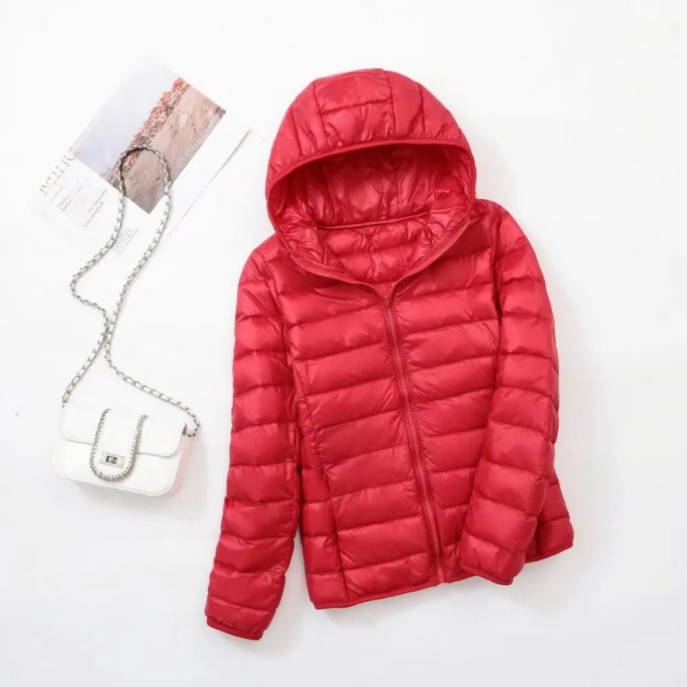 Nova | Licht & Slanke Dons Jas-Zomer Jassen-Calora-Zwart-M-Calora