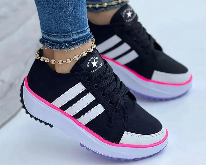 Novara | Comfortabele Dames Sneakers-Sneakers-Calora-Zwart-36-Calora
