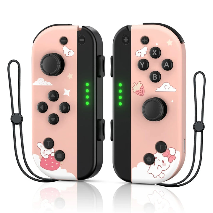 NSGamepadz | Draadloze Bluetooth controllers met oplader voor Nintendo Switch-Elektronica/Gadgets-Calora-Roze-Calora