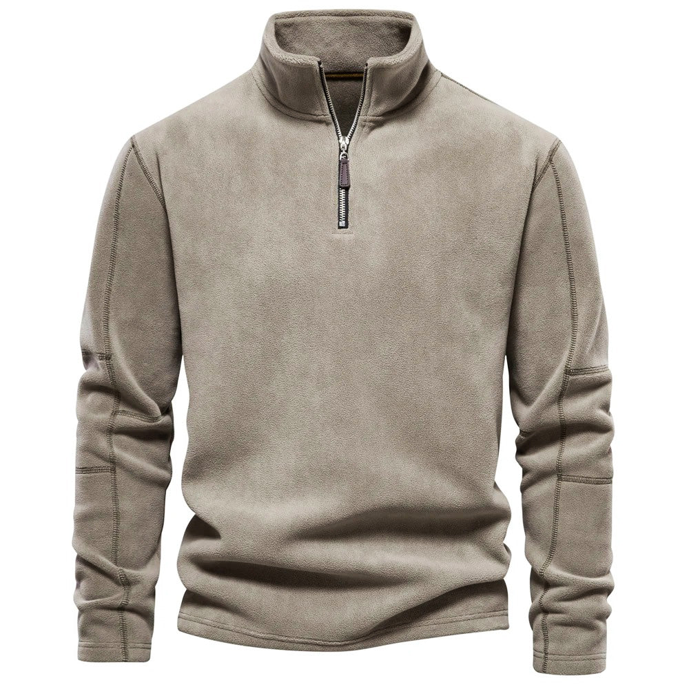 CALORA_ OakForge | Comfortabele Fleece Trui met rits