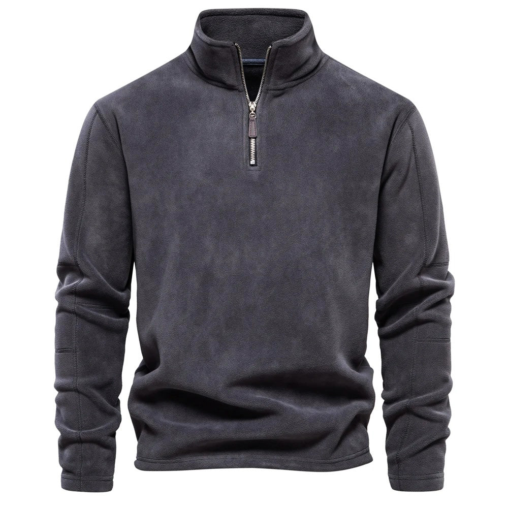 CALORA_ OakForge | Comfortabele Fleece Trui met rits