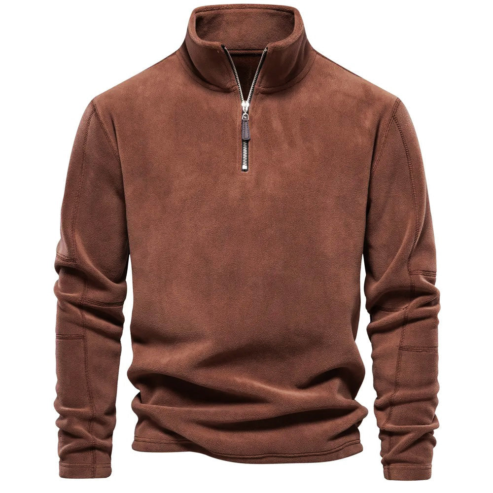CALORA_ OakForge | Comfortabele Fleece Trui met rits