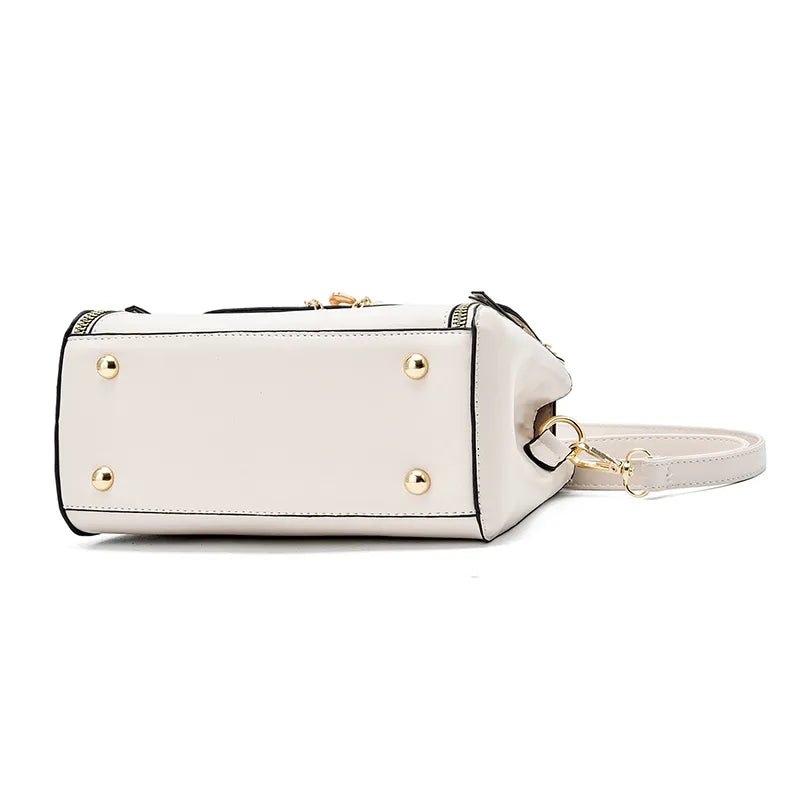 Odette | Modieuze Handtas met details-Handtassen-Calora-Beige-Calora