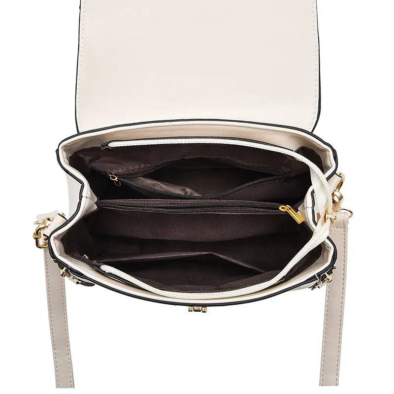 Odette | Modieuze Handtas met details-Handtassen-Calora-Beige-Calora