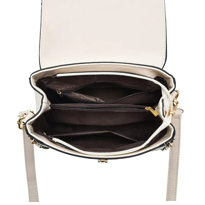 Odette | Modieuze Handtas met details-Handtassen-Calora-Beige-Calora