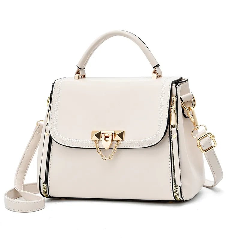 Odette | Modieuze Handtas met details-Handtassen-Calora-Beige-Calora