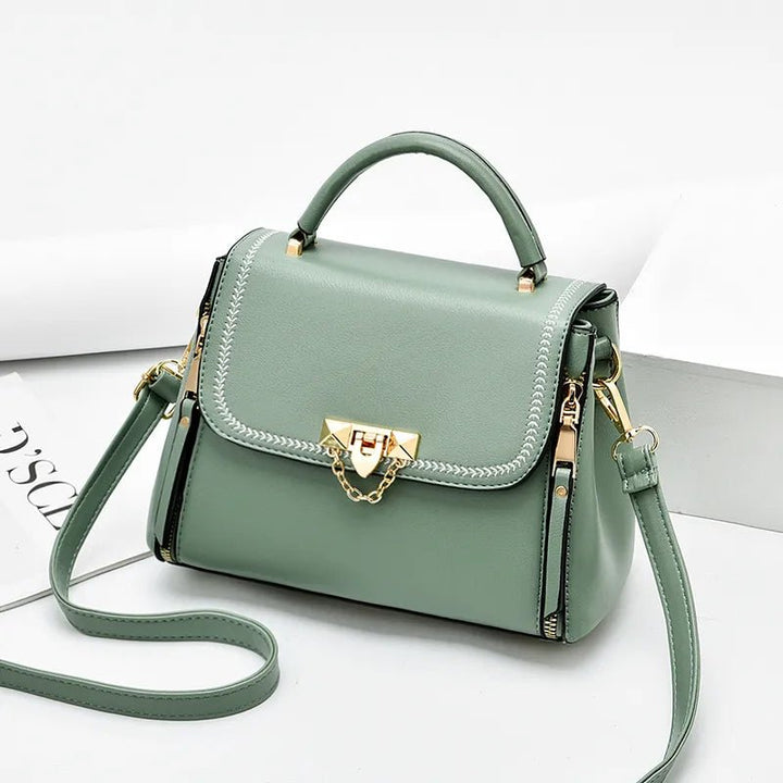 Odette | Modieuze Handtas met details-Handtassen-Calora-Groen-Calora