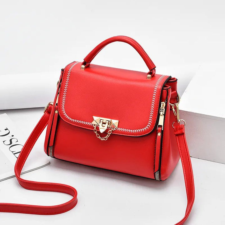 Odette | Modieuze Handtas met details-Handtassen-Calora-Rood-Calora
