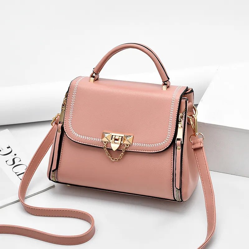 Odette | Modieuze Handtas met details-Handtassen-Calora-Roze-Calora