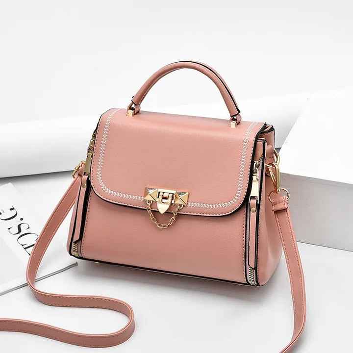 Odette | Modieuze Handtas met details-Handtassen-Calora-Roze-Calora