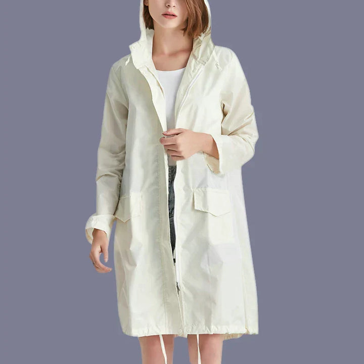 Odilia | Waterdicht Capuchon Regenjas voor Dames-Zomer Jassen-Calora-Lichtgroen-M-Calora