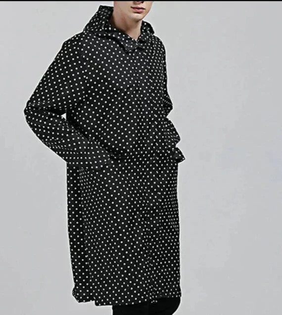 Odilia | Waterdicht Capuchon Regenjas voor Dames-Zomer Jassen-Calora-Zwart polka-M-Calora