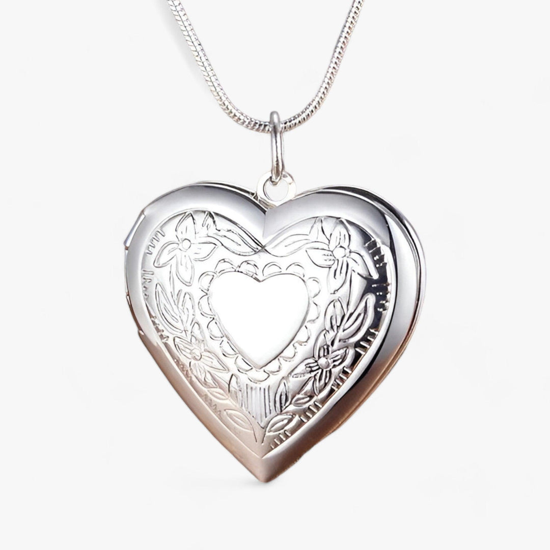 ONVERGETELIJK MOMENT | Hartjes Foto Ketting in Zilver-Kettingen-Calora-Calora