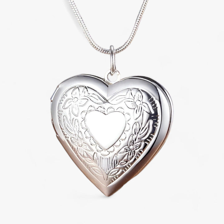 ONVERGETELIJK MOMENT | Hartjes Foto Ketting in Zilver-Kettingen-Calora-Calora