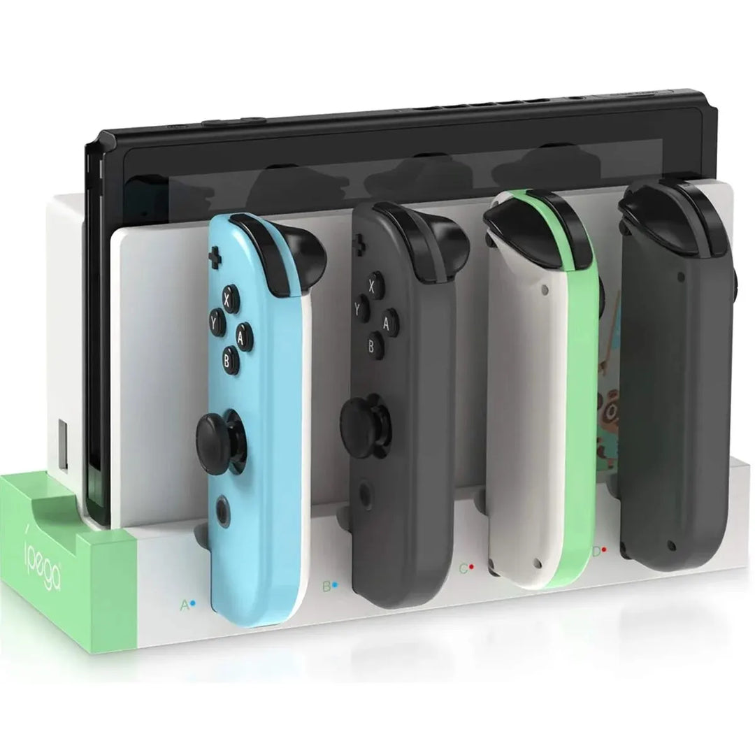 Oplaadstation voor Joycon - Laadt tot 4 Controllers op, Compatibel met Switch en OLED Model-Elektronica/Gadgets-Calora-Groen-Calora