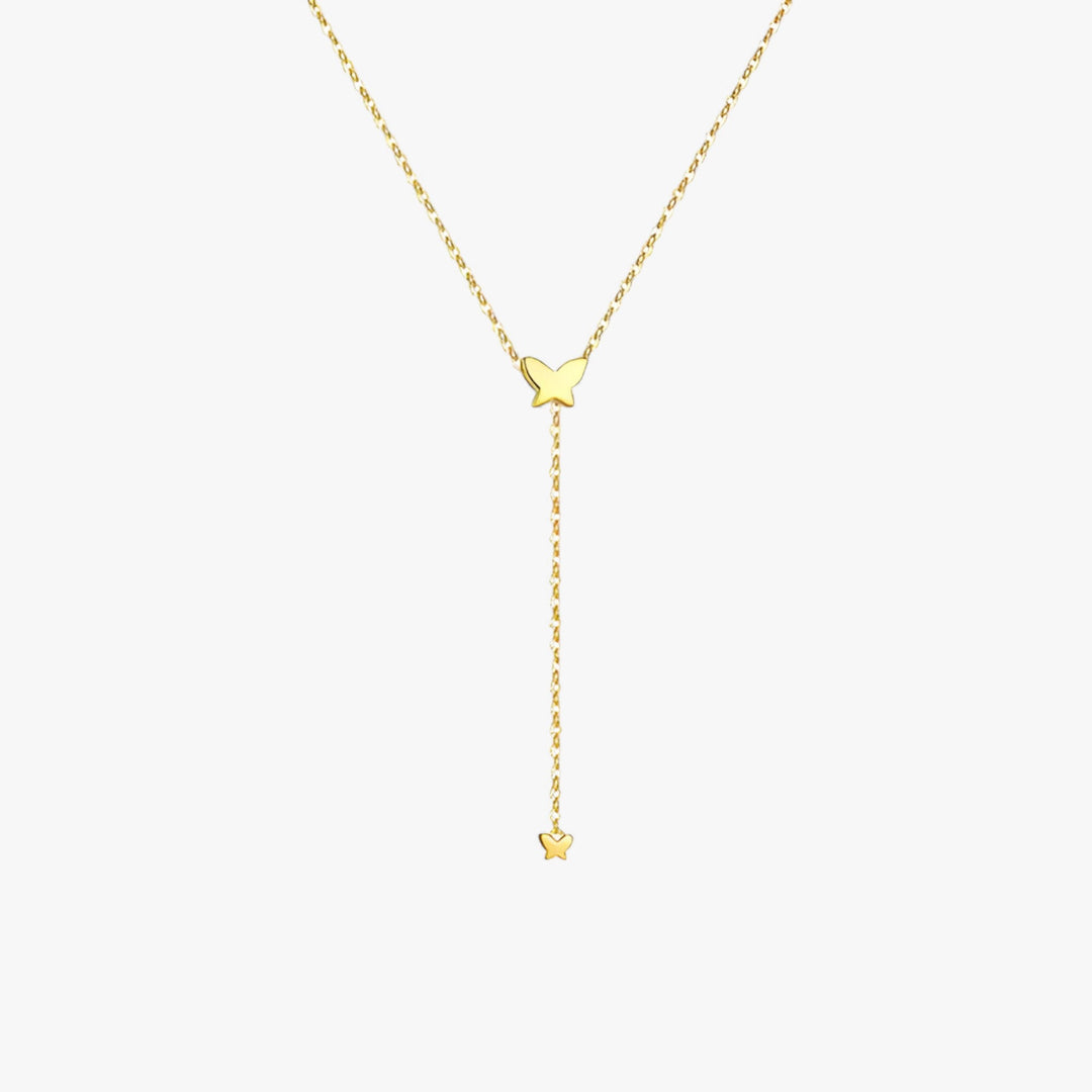 Orlène | Elegante Choker Ketting-Kettingen-Calora-Goud Vlinder-Calora