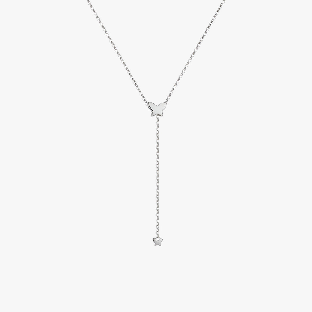 Orlène | Elegante Choker Ketting-Kettingen-Calora-Zilver Vlinder-Calora