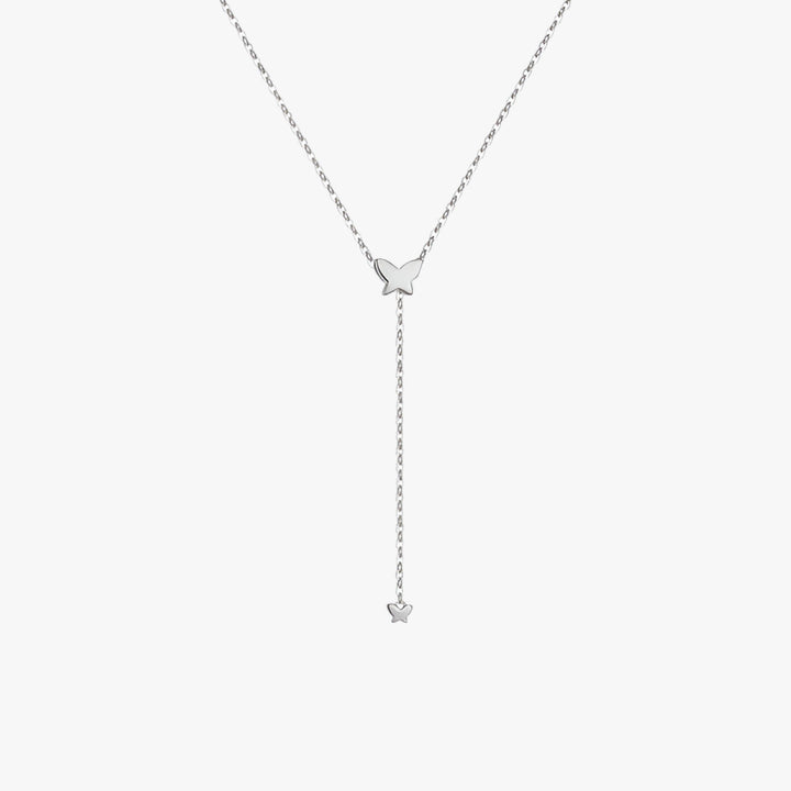 Orlène | Elegante Choker Ketting-Kettingen-Calora-Zilver Vlinder-Calora