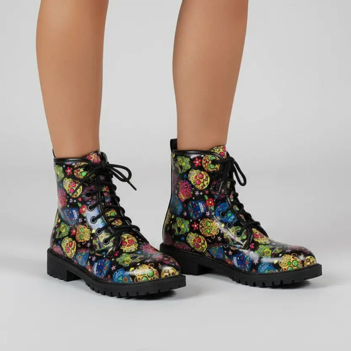 Otavio | Trendy Vegan Leren Laarzen met Print-Laarzen-Calora-36-Calora