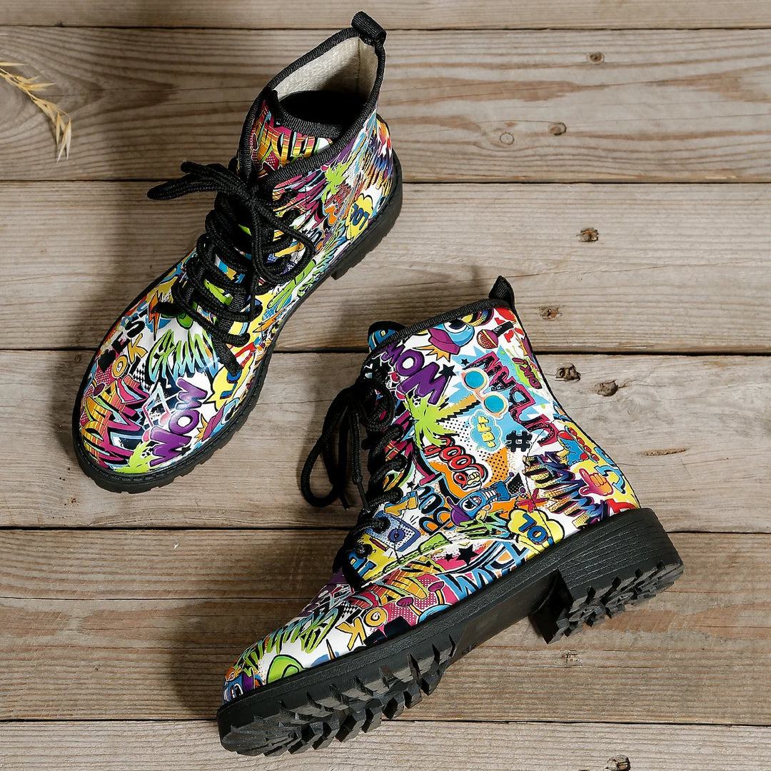 Otavio | Trendy Vegan Leren Laarzen met Print-Laarzen-Calora-36-Calora