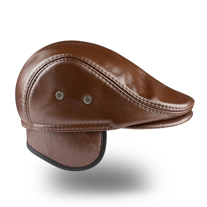 Outdoor Klassieke Leren hoed winter Berets-Petten-Calora-Rood-57-58cm-Calora