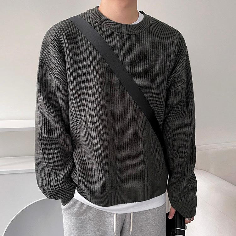 CALORA_ Oversized Ribbeltrui met Relaxte Pasvorm