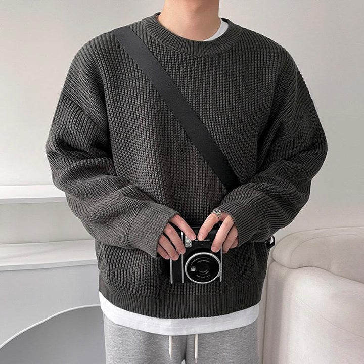 CALORA_ Oversized Ribbeltrui met Relaxte Pasvorm
