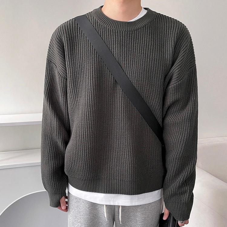 CALORA_ Oversized Ribbeltrui met Relaxte Pasvorm