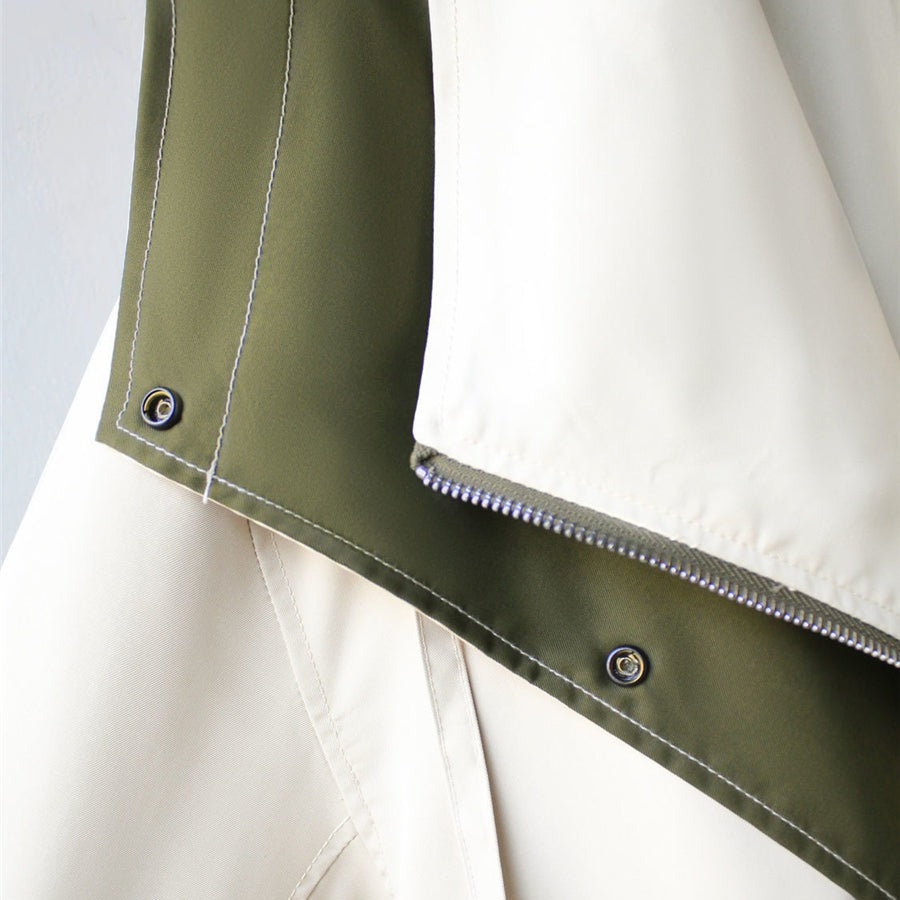 Oversized Trenchcoat met Capuchon voor Vrouwen in Stijlvolle Look-Jackets-Calora-Wit-S-Calora