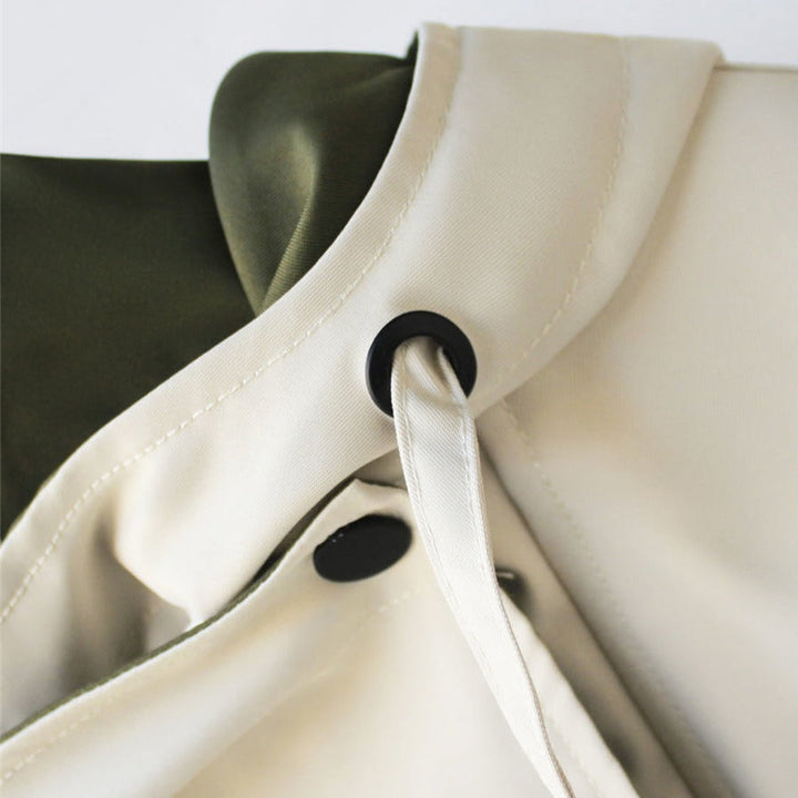Oversized Trenchcoat met Capuchon voor Vrouwen in Stijlvolle Look-Jackets-Calora-Wit-S-Calora