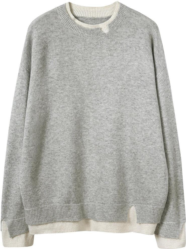 Oversized trui met lange mouwen voor dames-Blazers & Vesten-Calora-S-Calora