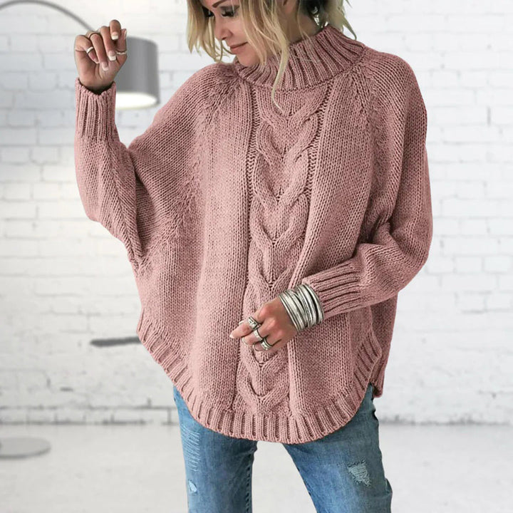 Oversized vleermuismouwen Sweater gebreide trui-Blazers & Vesten-Calora-Roze-S-Calora