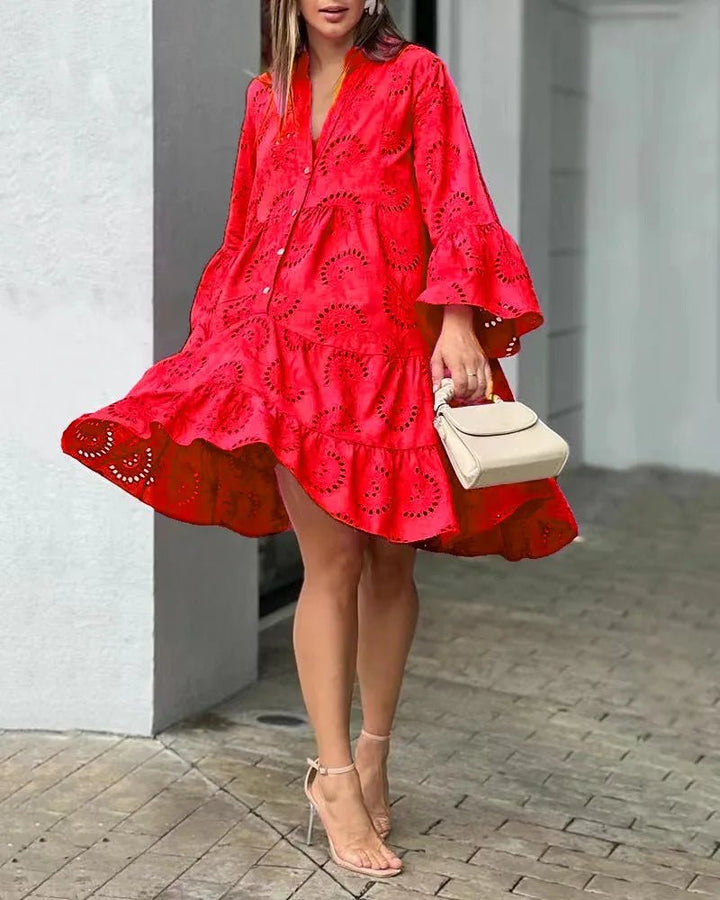 Pauline | Elegante Mini Ibiza Jurk-Zomer Jurken-Calora-Wit-XS-Calora